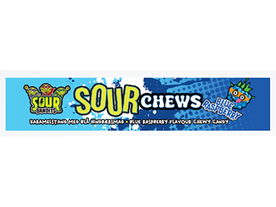 Sour Bandits Chews, Blue Raspberry