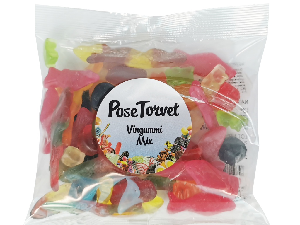 Vingummi Mix Posetorvet 120 gr