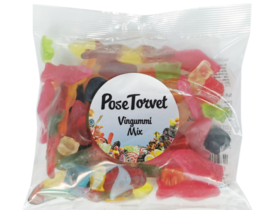 Vingummi Mix Posetorvet 120 gr