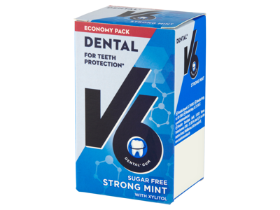 V6 Dental Care Strong Mint økonomipakke